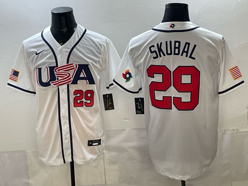Men 2026 World Cub USA #29 Raleigh White Game Nike MLB Jersey style 0015->more jerseys->MLB Jersey